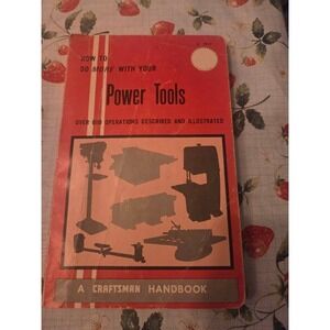 Vintage Craftsman Handbook How To Do More With Your Power Tools Sears Manual Red